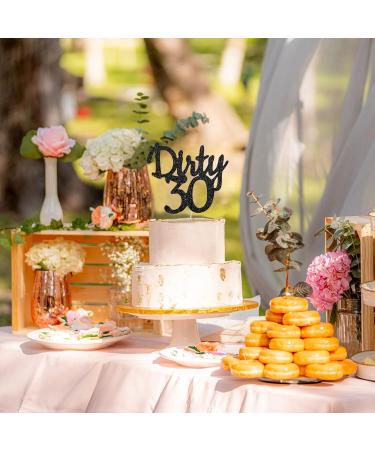 Tenhaisi Black Glitter Dirty 30 Cake Topper Talk 30 to Me Dirty 30 Cake Topper Women 30th Birthday Party Decoration Happy 30th Birthday Decoration 30th Birthday Anniversary Party Supplies - Buy Online on GoSupps.com