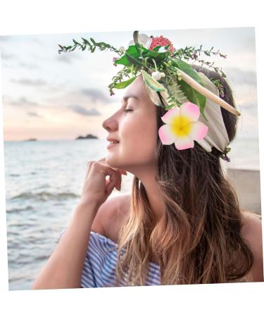 Beatifufu 1pc Hawaii Decor Hair Accessories for Bride Floral Decorations Bride Insert Comb Flowers Decoration Bridal Hair Comb Floral Headpiece Pearl Trim Pink Wedding Hair Piece Women's - Buy Online on GoSupps.com