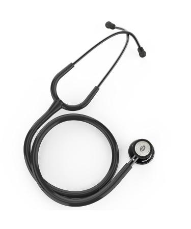 Scandinavian Classic Matte Black Stethoscope - Lightweight 5.1oz Dual Head Chestpiece 29in Black Tube for Nursing - Buy Online on GoSupps.com