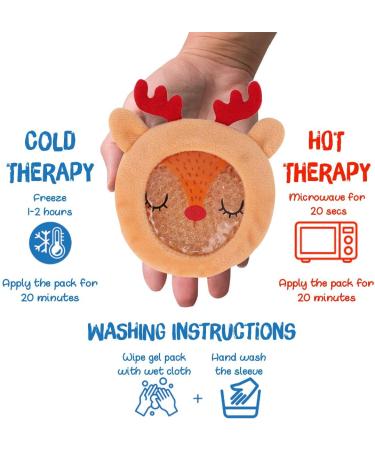 Kids Ice Packs - Hot Cold Boo Boo Buddy for Pain Relief - Reusable (Pack of 4) - Buy Online on GoSupps.com