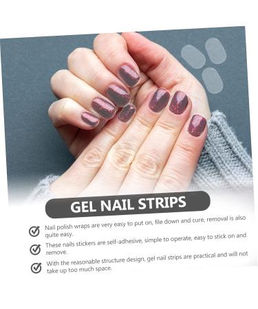Beatifufu 5 Sheets Nail Stickers Nail Polish Stickers French Manicure Strips Gel Nail Kit French Manicure Nail Wraps Gel Stickers for Nails Gel Nail Sticker French Nail Sticker Clear Nail - Buy Online on GoSupps.com
