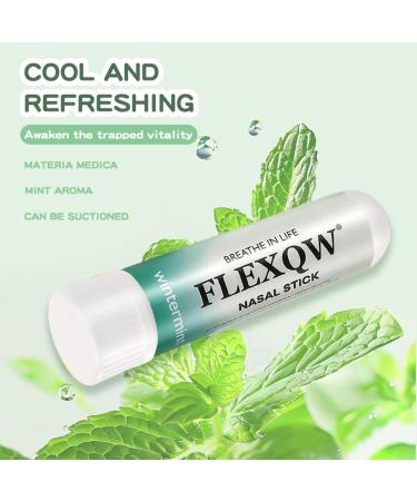 FLEXQW Nasal Sticks (4 Pack Variety) Essential Oils with Peppermint & Eucalyptus Inhaler Stick Energy Boost Portable Nasal Inhaler for Focus Sleep & Relaxation - Buy Online on GoSupps.com