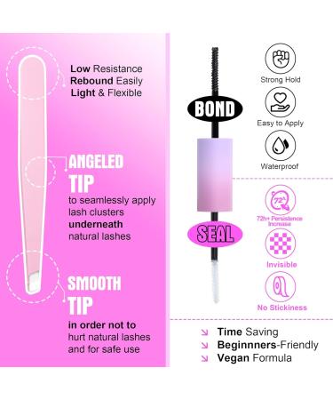wiwoseo Russian Cluster Lashes Kit DIY Eyelash Extension Kit Individual Lashes Kit with Lash Bond and Seal and Lash Applicator Tool for Self Application at Home (0.07d 9-16mm 30p+40p) G-cluster lashes kit 9-16MM-i - Buy Online on GoSupps.com