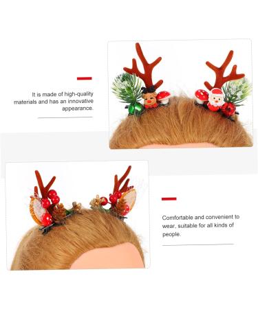 DRESSOOS 2 Pairs Christmas Hair Clips Xmas Hair Clip Girls Christmas Barrette Christmas Hair Accessories Women Hair Clips Clips for Hair Antlers Barrette Clothing Cosplay Baby Abs - Buy Online on GoSupps.com