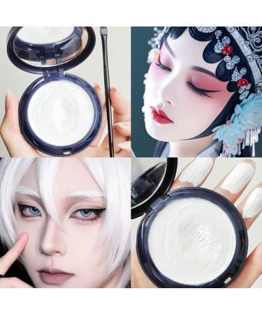  Berriphonia White Makeup Cosplay Foundation Cream Long-Lasting Stain-Resistant White Face Paint for Cosplay Stage Performance Party Adults Christmas - Buy Online on GoSupps.com