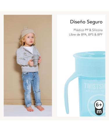 Twistshake 360 Cup 6+m - Pastel Grey & Black | Spill-Proof Baby & Toddler Cup for Easy Hydration | International Shipping Available - Buy Online on GoSupps.com