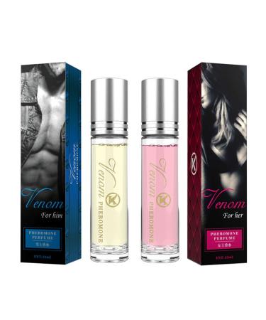 Iblengcred's Pheromone Perfume Ladies Desire Pheromone Perfume 2023 New Venom Fragrance Kakou Pheromone Fragrance Perfume Venom Scents Pheromones for Women Phero Perfume for Him(2pcs)