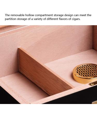 Humidor Cigar Clear Glass Travel Cedar Wood Humidifying Storage 25-30 Cigars - Buy Online on GoSupps.com