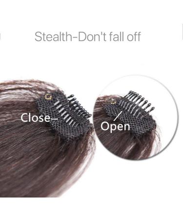 Glamza Clip In Fringe - Light Brown with Sideburns | Front Hairpiece Topper for Women - Buy Online on GoSupps.com