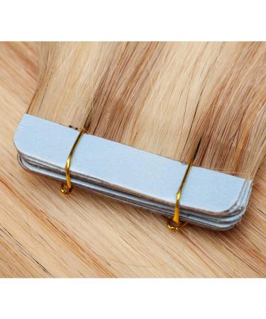 SEGO TAPE Extensions | 20 Tressen 30g Real Hair Adhesive Tape - 100% Remy Human Hair Honey Blond #18P613 - 45cm (18) - Buy Online on GoSupps.com