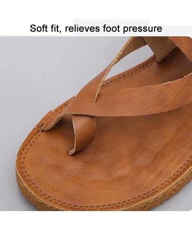 Womens Summer Sandals - Comfy Flat Sole Casual Orthopedic Bunion Corrector Beach Shoes for Hallux Valgus & Plantar Fasciitis - 24.5cm Black - Buy Online on GoSupps.com