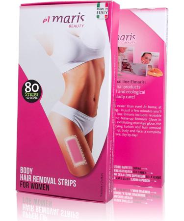 Elmaris Eyebrows & Upper Lips Depilatory Strips - Pain-Free Long-Lasting Hair Removal for Her | 80 Strips | Easy Application - Buy Online on GoSupps.com