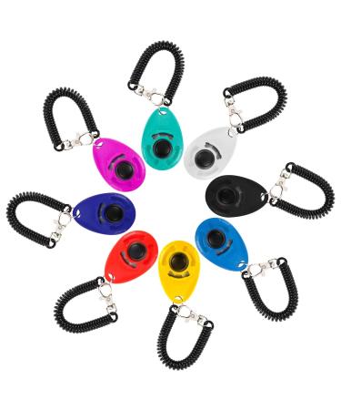 Bestomrogh 8 Pack Dog Training Clicker with Wrist Strap Pet Training Clicker with Big Button Effective Behavioral Training Tool for Dogs Cats Birds Horse and Other Pets(Multi-Color) - Buy Online on GoSupps.com