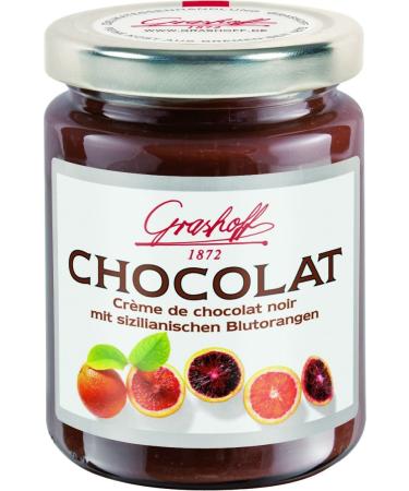 Grashoff chocolate spread dark chocolate and blood orange, for breakfast, on croissants and bread, 250 g