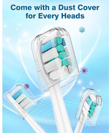 8 Pack Toothbrush Replacement Heads Compatible with Philips Sonicare | For 4100 5100 6100 HX9023 G2 | Copper-Free Electric Brush Head - Buy Online on GoSupps.com