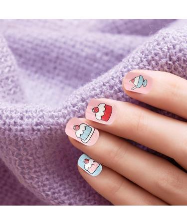 minkissy Fake Nails 5 Boxes Children's s 3d Stickers for Kids Full Cover Child Nail Kids Fake Nail Trendy Stickers Cartoon s Sparkle Stickers Girl Stickers Halloween Nail Set Abs - Buy Online on GoSupps.com