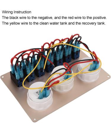 Toggle Switch Panel - IP65 Waterproof 3 Gauge Rocker Switch Panel for Boats Yachts & Buses (9-30V) | International Shipping Available - Buy Online on GoSupps.com