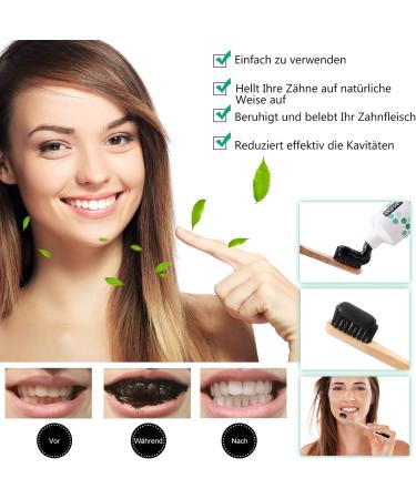 Activated Charcoal Toothpaste - Natural Black Toothpaste for Whiter Teeth - Coconut Activated Carbon - 2 Pack (120g) - International Shipping Available - Buy Online on GoSupps.com