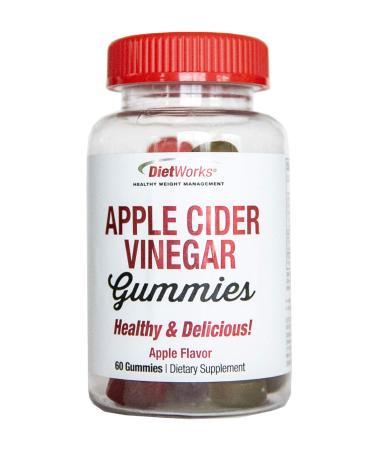 DietWorks Apple Cider Vinegar Gummies Apple Flavor 60 Gummies