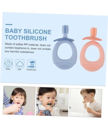 Beavorty Silicone Toothbrush Set for Infants - 2 Molar Chewing Toys & Teeth Cleaning Tools - Buy Online on GoSupps.com