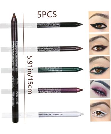 Waterproof Eyeliner 5PCS Eyeliner Pencil 5 Colors Waterproof Neon Eyeliner Waterproof Eyeliner Long-Lasting Gel Eye Liner Portable Eye Makeup for Girl Women - Buy Online on GoSupps.com