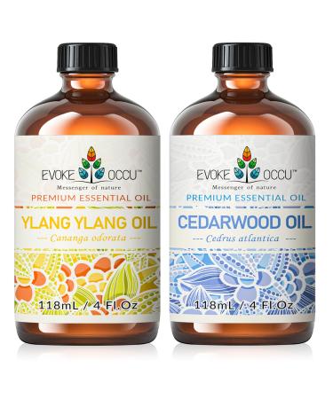 EVOKE OCCU Ylang Ylang Essential Oil and Cedarwood Essential Oil - 4 Fl Oz