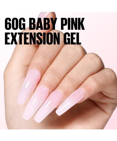 Tomicca Polygel Acrylic Gel for Nails - Baby Pink 60g | Quick Extension Builder Gel - Long-lasting & Natural Look for Beginners & Professionals - Buy Online on GoSupps.com