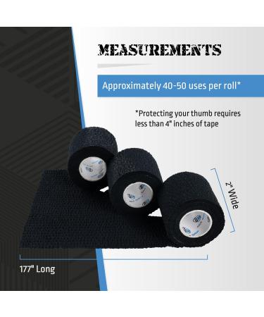 Buy Weightlifting Tape - Stretch Sports Tape for Wrist & Hand - 6 Rolls Black | Best for Athletes - Buy Online on GoSupps.com
