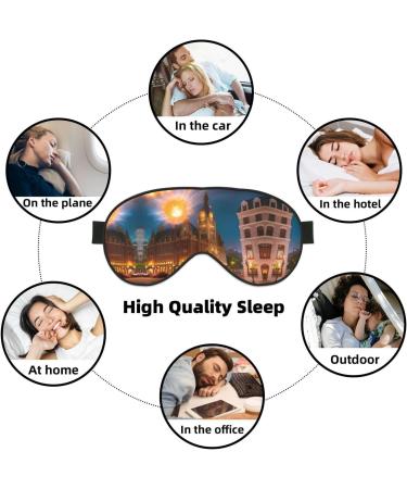 Buy Fiery Red Street Eye Mask | Soft Adjustable Sleeping Mask for Men & Women | International Shipping Available - Buy Online on GoSupps.com