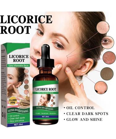 Licorice Pore Shrinking Facial Essence Whitening Rejuvenating Essence Licorice Dark Spot Corrector Essence Natural Licorice Repair Face Serum Licorice Skin Brightening Essence Tightening Skin Care - Buy Online on GoSupps.com