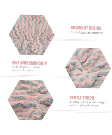 1Pc Striped dry hair cap absorbent head wrap bandanas for women head wraps for women hat for women headbands for girls Bath Caps Miss take a bath fiber dry shower cap As Shown 28x25cm - Buy Online on GoSupps.com