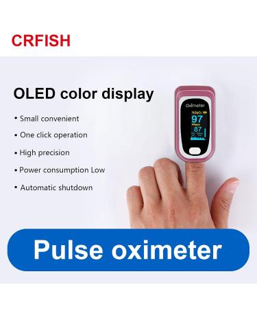 Pulse Oximeter Fingertip - Blood Oxygen Monitor Heart Rate & SpO2 Reader OLED Screen Portable Lanyard (Rose Gold) | Fast Shipping Worldwide - Buy Online on GoSupps.com