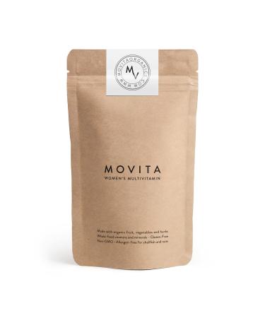 Movita Women's Daily Multivitamin - Fermented Whole Foods Vitamins and Minerals - Organic Vegan-Friendly Gluten-Free & Non-GMO - 30 Day Supply (Refill Pouch)