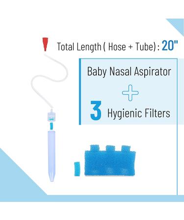 Baby Nasal Aspirator with 3 Extra Filters: Nose Cleaner & Booger Remover for Infants - Buy Online on GoSupps.com