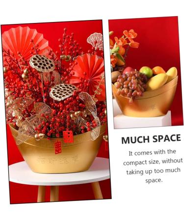 HOMSFOU 1pc Box Yuan Bao Fu House Decorations for Home Fruit Decor Wedding Serving Platter Ornament Gifts Fruit Toys Snack Serving Platter Plastic Portable Flowers - Buy Online on GoSupps.com