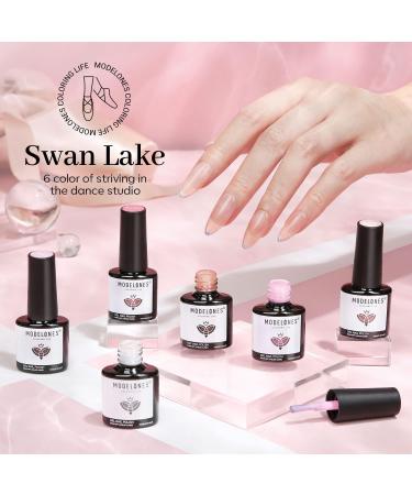 Modelones Gel Nail Polish Set 6 Colors Transparent Jelly Gel Polish Kit Sheer Pink Nude Milky White Nail Polish Gel Soak Off LED Gel Nail Kit DIY Nail Art Salon Manicure Gifts for Women Girls Jelly Nude - Buy Online on GoSupps.com