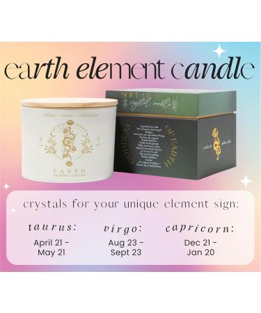 Taurus Virgo Capricorn Gifts for Women - 12oz Crystal Candle with Healing Stones | Zodiac Aromatherapy Soy Candles for Spiritual Birthday Gifts - Buy Online on GoSupps.com
