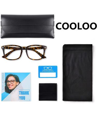 COOLOO Blue Light Blocking Gaming Glasses Anti Glare Headache Strain Relief Filter Fashion 09 - Tortoise - Buy Online on GoSupps.com