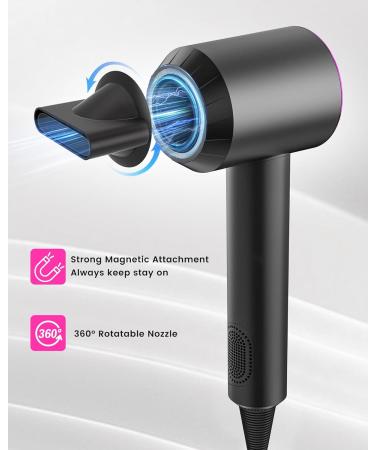 Professional 130000RPM Ionic Hair Dryer - Fast Drying Lightweight & Travel-Friendly for All Hair Types - Buy Online on GoSupps.com