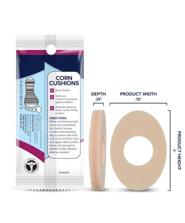 Premier Solutions Corn Cushions for Feet - Self-Stick Adhesive Foot Care Pads, 9 Count (Pack of 6) - Buy Online on GoSupps.com