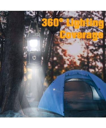 XTAUTO Collapsible Portable LED Camping Lantern 4-Pack - Solar & USB Rechargeable, Lightweight & Waterproof Flashlight for Outdoor, Emergency, Hiking - Power Outages Survival Kit - Buy Online on GoSupps.com