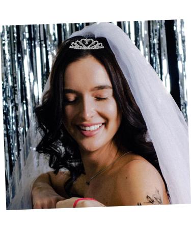 Lurrose Princess Crown Comb Rhinestone Tiara Comb Mini Crystal Crown with Comb for Women Girl Wedding Birthday Party - Buy Online on GoSupps.com