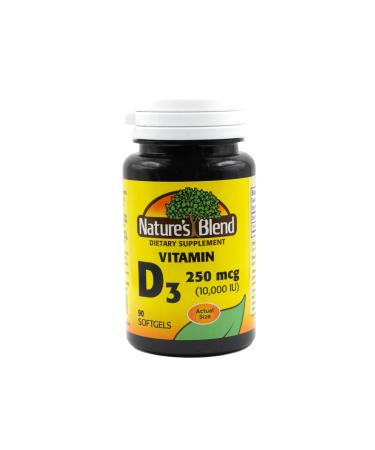 Nature's Blend Vitamin D3 250 MCG (10 000 IU) 90 SOFTGELS