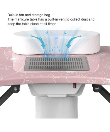 BYERZ BYERZ Folding Nail Table Manicure Station Easy Move Round Corner Design Salon Shop for Home Manicure Shop Beauty Salon - Buy Online on GoSupps.com