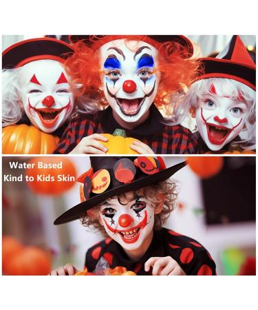Go Ho Red White and Blue Face Body Paint Stick | Water-Based Washable Clown Makeup for Halloween & 4th of July | Easy Application with Cushion Applicator | International Shipping Available - Buy Online on GoSupps.com
