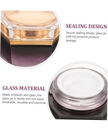 Healeved Cream Jar Glass Cream Container Travel Size Containers Travel Size Jars Skincare Containers Cosmetic Jar Empty Cosmetic Container Small Containers with Lids Powder Container - Buy Online on GoSupps.com