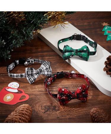 Webeedy 8-Piece Christmas Cat Neckbands - Adjustable Breakaway Collars with Fly & Bell - Holiday Caroma Pattern (18-28 cm) - Buy Online on GoSupps.com