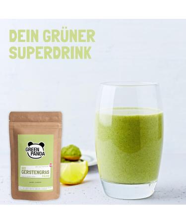 Buy Green Panda Bio Gerstengras Powder 500g - Organic Barley Grass Juice & Super Green Smoothie Powder - Eco-Friendly Reusable Bag - Ship Worldwide - Buy Online on GoSupps.com