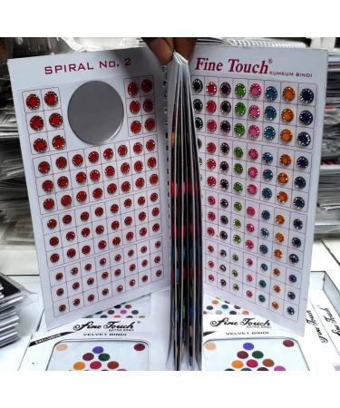 960 Indian Velvet Stylish Bindi Booklet Fashion Beautiful Round Stones Bindi Book For women Crystal bindi - Buy Online on GoSupps.com