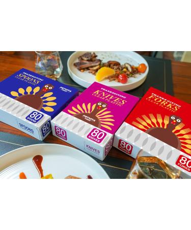80 Pack Clear Heavy Duty Disposable Plastic Forks for Parties - Buy Online on GoSupps.com